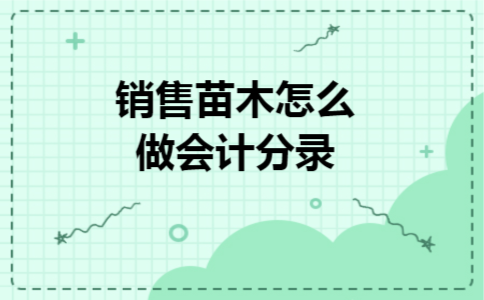 销售苗木怎么做会计分录 销售苗木怎么做会计分录