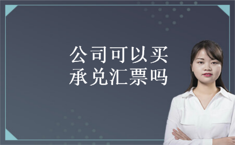 公司可以买承兑汇票吗