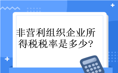 非营利组织企业所得税税率是多少?
