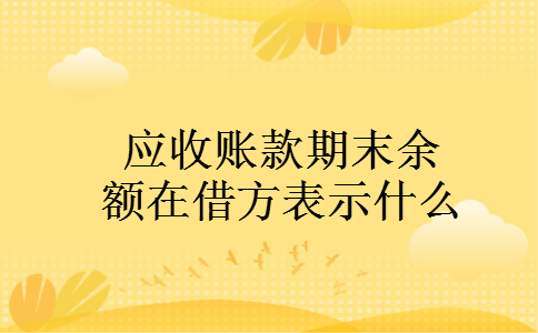 应收账款期末余额在借方表示什么