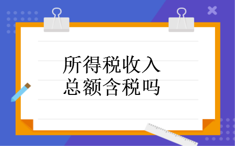 所得税收入总额含税吗