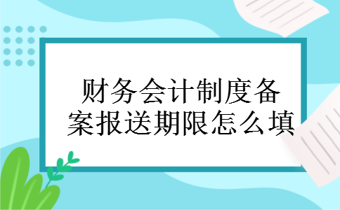 财务会计制度备案报送期限怎么填
