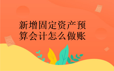 新增固定资产预算会计怎么做账 新增固定资产预算会计怎么做账