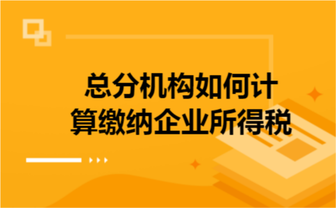 总分机构如何计算缴纳企业所得税