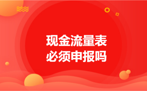 现金流量表必须申报吗