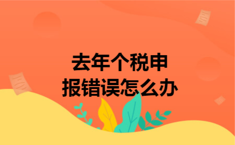 去年个税申报错误怎么办
