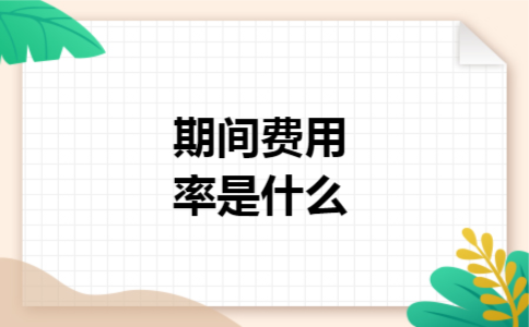 期间费用率是什么