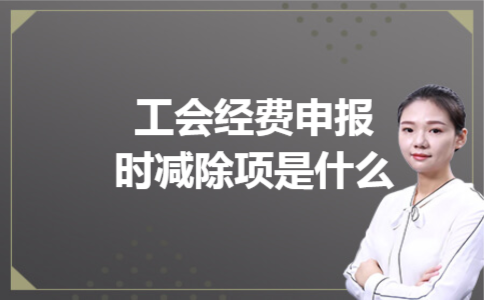 工会经费申报时减除项是什么