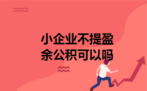 小企业不提盈余公积可以吗