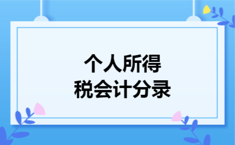 个人所得税会计分录