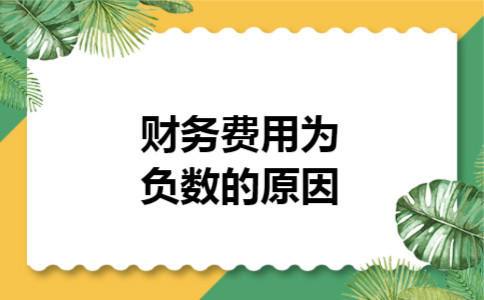  财务费用为负数的原因